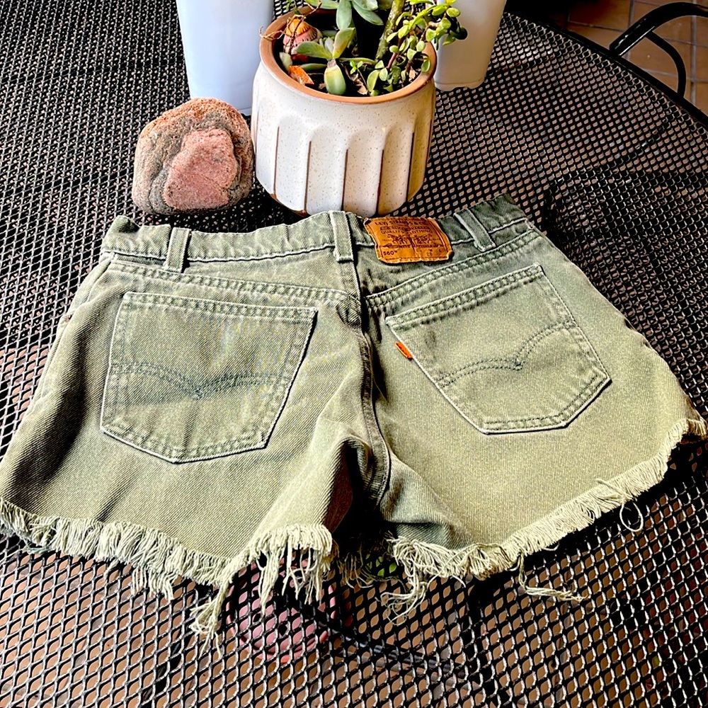 Levi's Green Jean Shorts